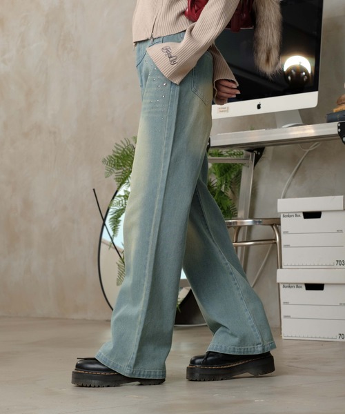 セール】フロントスタッズデニム（デニムパンツ）｜sedacle girl