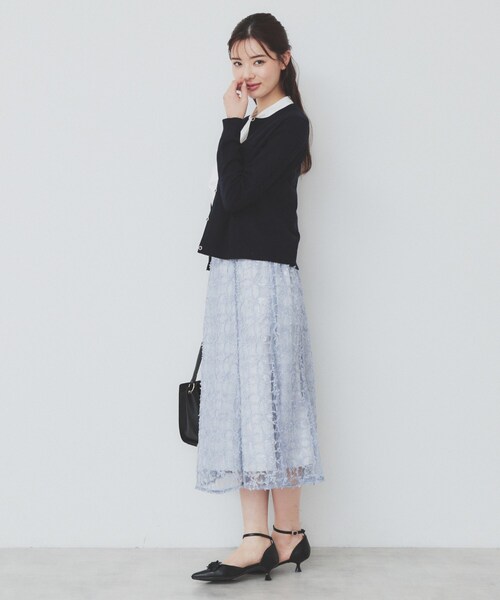 index(インデックス)の「《5color》ポケットデザイン付きクルーネックカーディガン【洗濯機洗い可】(カーディガン/ボレロ・レディース・チャコール/オレンジ系/オフホワイト/ネイビー/ナチュラル・36/42/38/40)」の16枚目の写真