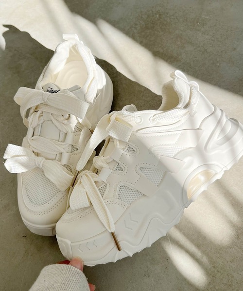 Nana(ナナ)（ナナ）の「ダブルリボンスニーカー（スニーカー・レディース・ホワイト/ブラック/グレー・22.5㎝/23㎝/23.5㎝/24㎝）」の10枚目の写真