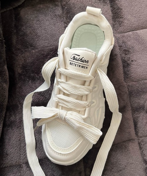 スニーカー Double Ribbon Satin Flat Sneakers (2color) IMG_7346.jpg