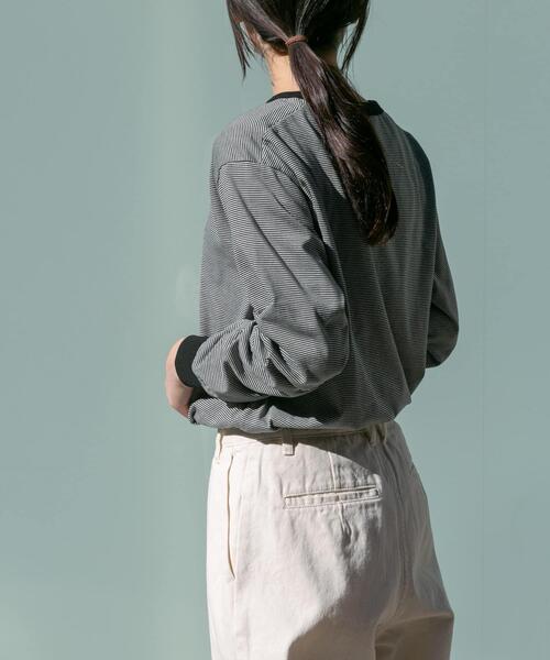 FORK&SPOON（フォークアンドスプーン）の「FORK&SPOON　CAVEボーダーロングスリーブTシャツ（Tシャツ/カットソー・レディース・ブラック系その他/ホワイト系その他・1）」の5枚目の写真