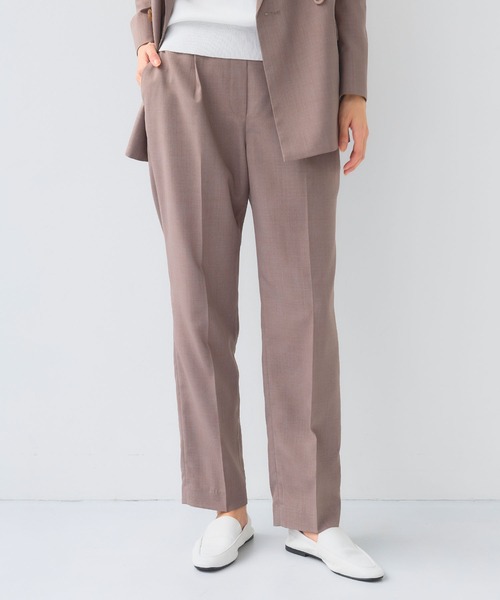 CROSS FUNCTION（クロスファンクション）の「《洗える》サマ美え 冷感麻調テーパードパンツ【CF/クロスファンクション】（スラックス・レディース・アイボリー/グレー/ブラウン・L/M/LL）」の3枚目の写真