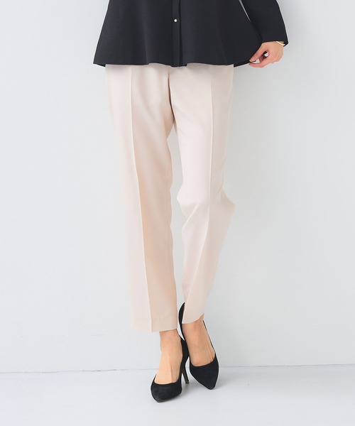 CROSS FUNCTION（クロスファンクション）の「《洗える》サマ美え 冷感麻調テーパードパンツ【CF/クロスファンクション】（スラックス・レディース・アイボリー/グレー/ブラウン・L/M/LL）」の12枚目の写真