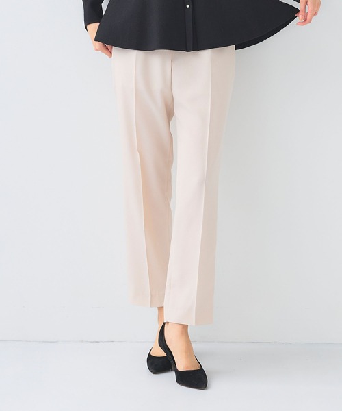 CROSS FUNCTION（クロスファンクション）の「《洗える》サマ美え 冷感麻調テーパードパンツ【CF/クロスファンクション】（スラックス・レディース・アイボリー/グレー/ブラウン・L/M/LL）」の13枚目の写真