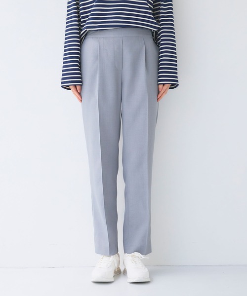 CROSS FUNCTION（クロスファンクション）の「《洗える》サマ美え 冷感麻調テーパードパンツ【CF/クロスファンクション】（スラックス・レディース・アイボリー/グレー/ブラウン・L/M/LL）」の4枚目の写真