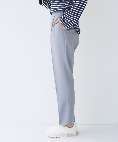 CROSS FUNCTION（クロスファンクション）の「《洗える》サマ美え 冷感麻調テーパードパンツ【CF/クロスファンクション】（スラックス・レディース・アイボリー/グレー/ブラウン・L/M/LL）」の5枚目の写真