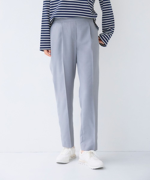 CROSS FUNCTION（クロスファンクション）の「《洗える》サマ美え 冷感麻調テーパードパンツ【CF/クロスファンクション】（スラックス・レディース・アイボリー/グレー/ブラウン・L/M/LL）」の7枚目の写真