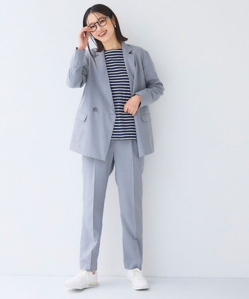 CROSS FUNCTION（クロスファンクション）の「《洗える》サマ美え 冷感麻調テーパードパンツ【CF/クロスファンクション】（スラックス・レディース・アイボリー/グレー/ブラウン・L/M/LL）」の9枚目の写真