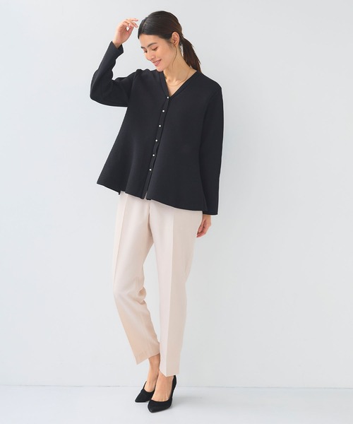 CROSS FUNCTION（クロスファンクション）の「《洗える》サマ美え 冷感麻調テーパードパンツ【CF/クロスファンクション】（スラックス・レディース・アイボリー/グレー/ブラウン・L/M/LL）」の14枚目の写真