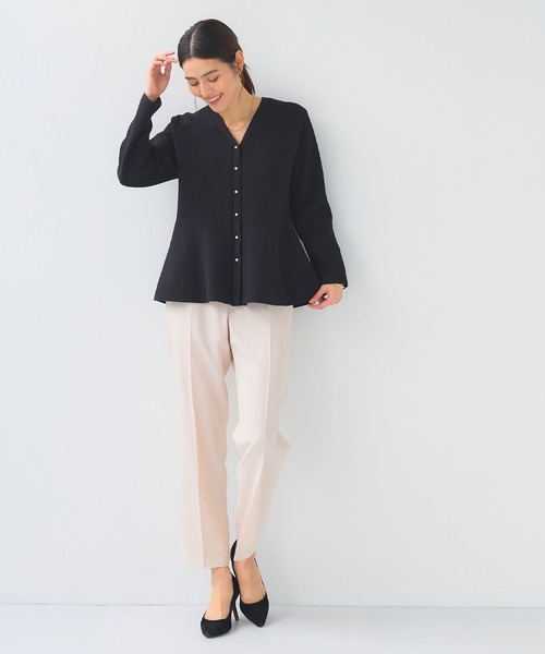 CROSS FUNCTION（クロスファンクション）の「《洗える》サマ美え 冷感麻調テーパードパンツ【CF/クロスファンクション】（スラックス・レディース・アイボリー/グレー/ブラウン・L/M/LL）」の15枚目の写真