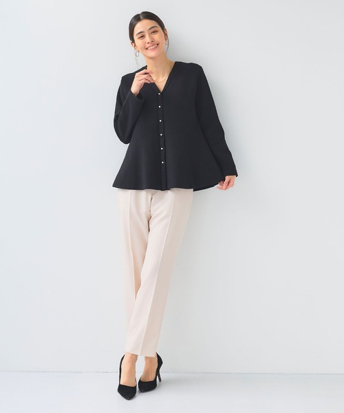 CROSS FUNCTION（クロスファンクション）の「《洗える》サマ美え 冷感麻調テーパードパンツ【CF/クロスファンクション】（スラックス・レディース・アイボリー/グレー/ブラウン・L/M/LL）」の16枚目の写真