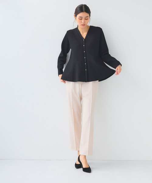 CROSS FUNCTION（クロスファンクション）の「《洗える》サマ美え 冷感麻調テーパードパンツ【CF/クロスファンクション】（スラックス・レディース・アイボリー/グレー/ブラウン・L/M/LL）」の17枚目の写真