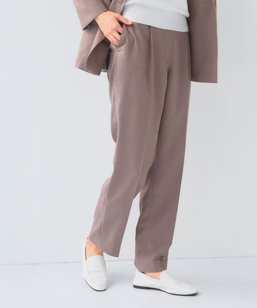 CROSS FUNCTION（クロスファンクション）の「《洗える》サマ美え 冷感麻調テーパードパンツ【CF/クロスファンクション】（スラックス・レディース・アイボリー/グレー/ブラウン・L/M/LL）」の18枚目の写真