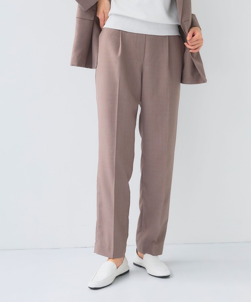 CROSS FUNCTION（クロスファンクション）の「《洗える》サマ美え 冷感麻調テーパードパンツ【CF/クロスファンクション】（スラックス・レディース・アイボリー/グレー/ブラウン・L/M/LL）」の19枚目の写真