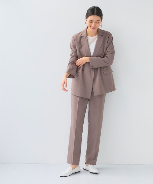 CROSS FUNCTION（クロスファンクション）の「《洗える》サマ美え 冷感麻調テーパードパンツ【CF/クロスファンクション】（スラックス・レディース・アイボリー/グレー/ブラウン・L/M/LL）」の22枚目の写真