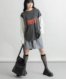 KBF | フリルスリーブドッキングTEE(Tシャツ/カットソー)