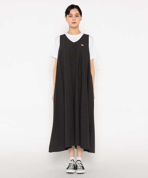 DANTON（ダントン）の「WOMEN'S HIGH COUNT COTTON V NECK DRESS