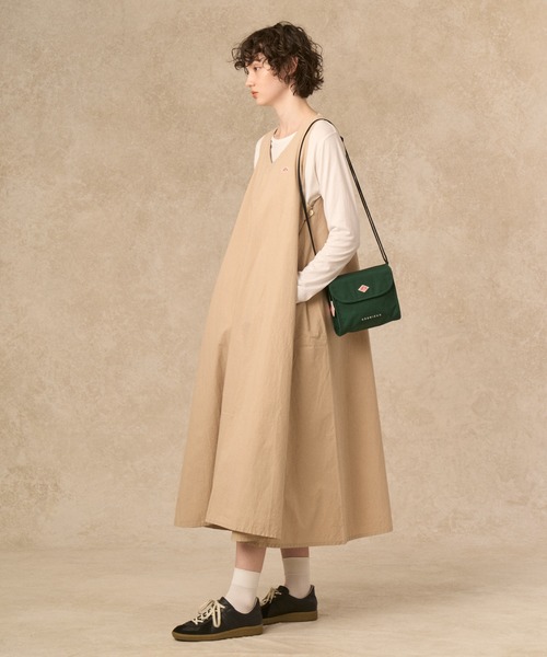 DANTON（ダントン）の「WOMEN'S HIGH COUNT COTTON V NECK DRESS