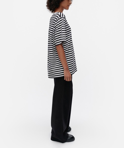 marimekko マリメッコ ボーダーコットンシャツ　エストニア製 marimekko マリメッコ ボーダーコットンシャツ エストニア製