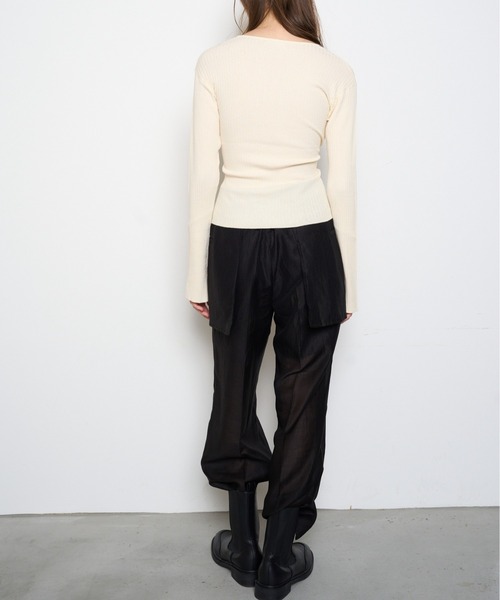 Muel Chic（ミュエルシック）の「Sint sheer pants  シントシアーパンツ（その他パンツ・レディース・アイボリー系/ブラック/オレンジ・FREE）」の18枚目の写真