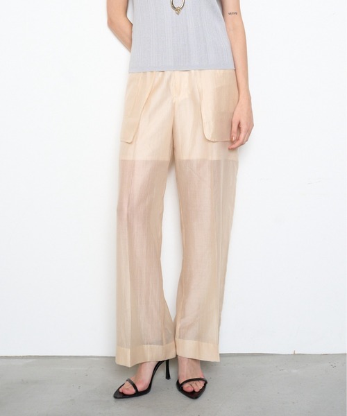 Muel Chic（ミュエルシック）の「Sint sheer pants  シントシアーパンツ（その他パンツ・レディース・アイボリー系/ブラック/オレンジ・FREE）」の4枚目の写真