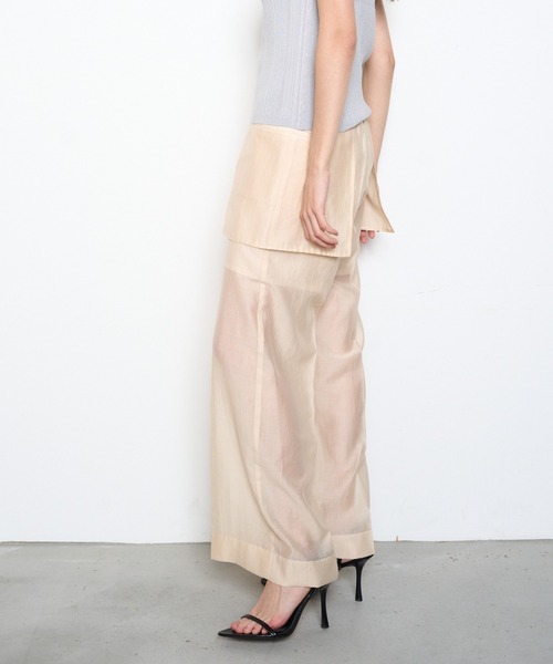 Muel Chic（ミュエルシック）の「Sint sheer pants  シントシアーパンツ（その他パンツ・レディース・アイボリー系/ブラック/オレンジ・FREE）」の9枚目の写真