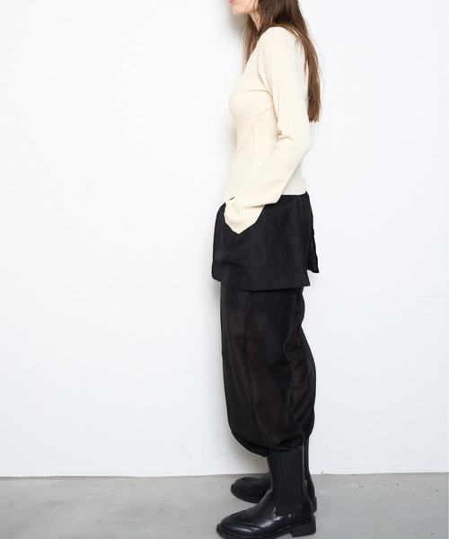 Muel Chic（ミュエルシック）の「Sint sheer pants  シントシアーパンツ（その他パンツ・レディース・アイボリー系/ブラック/オレンジ・FREE）」の20枚目の写真