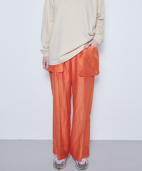 Muel Chic（ミュエルシック）の「Sint sheer pants  シントシアーパンツ（その他パンツ・レディース・アイボリー系/ブラック/オレンジ・FREE）」の15枚目の写真