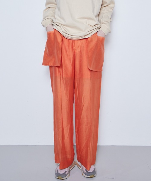 Muel Chic（ミュエルシック）の「Sint sheer pants  シントシアーパンツ（その他パンツ・レディース・アイボリー系/ブラック/オレンジ・FREE）」の12枚目の写真