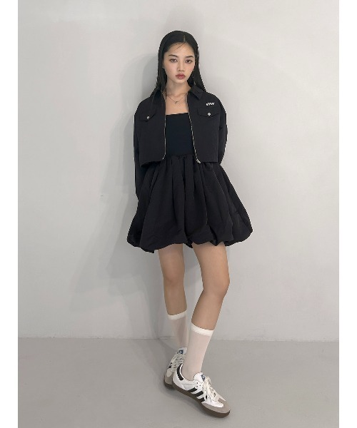 EIMY ISTOIRE（エイミーイストワール）の「バルーンシルエットセットアップ（セットアップ・レディース・ライトイエロー/ネイビー/ベージュ・F）」の6枚目の写真