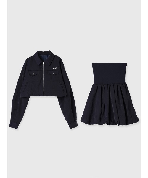 EIMY ISTOIRE（エイミーイストワール）の「バルーンシルエットセットアップ（セットアップ・レディース・ライトイエロー/ネイビー/ベージュ・F）」の15枚目の写真