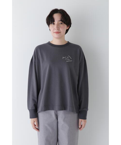 human woman（ヒューマンウーマン）の「【ピンク/WEB限定カラー】◆ミニ裏毛ロゴトレーナー（Tシャツ/カットソー・レディース・ピンク/ホワイト/イエロー/グレー系その他・MEDIUM）」の14枚目の写真