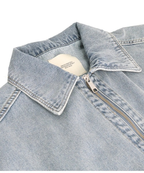 Settimissimo（セッティミッシモ）の「ワイド ロールアップスリーブ デニム オーバーブルゾン（デニムジャケット・レディース・ブルー/グレー・FREE）」の11枚目の写真