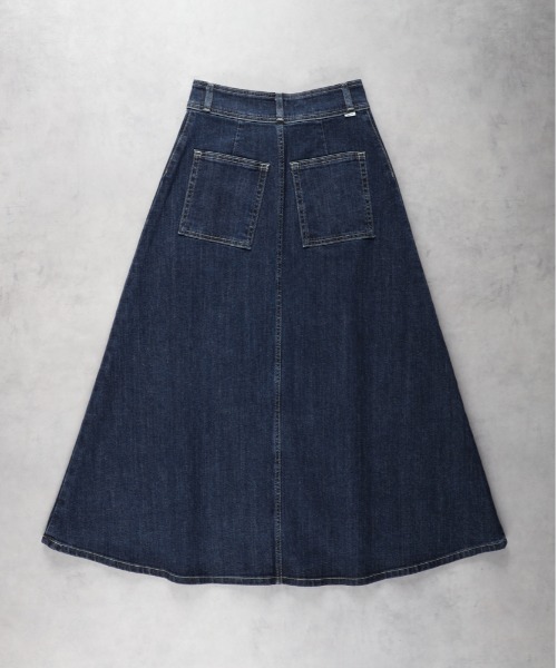 SOMETHING（サムシング）の「【SOMETHING】スプレッドスカート（デニムスカート・レディース・ダークインディゴブルー・M/L/S）」の7枚目の写真