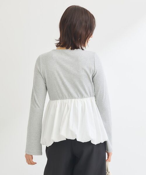 Sugar spoon（シュガースプーン）の「・SUGAR SPOON 裾バルーンプルオーバー（Tシャツ/カットソー・レディース・オフホワイト/杢グレー/ブラック/ピンク・FREE）」の9枚目の写真
