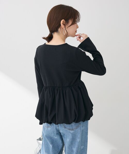 Sugar spoon（シュガースプーン）の「・SUGAR SPOON 裾バルーンプルオーバー（Tシャツ/カットソー・レディース・オフホワイト/杢グレー/ブラック/ピンク・FREE）」の15枚目の写真