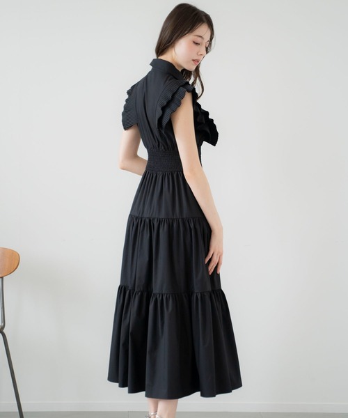NOELA(ノエラ)の「プリーツフリルティアードワンピ(ワンピース・レディース・ブラック/イエロー/サックスブルー・S/M)」の11枚目の写真