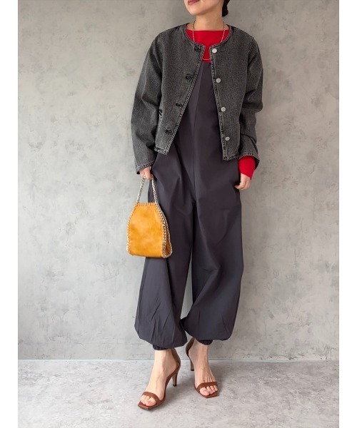Day and Grade(デイアンドグレイド)の「【ZOZOTOWN限定アイテム】撥水サロペット(サロペット/オーバーオール・レディース・ブラック/チャコールグレー・FREE)」の1枚目の写真
