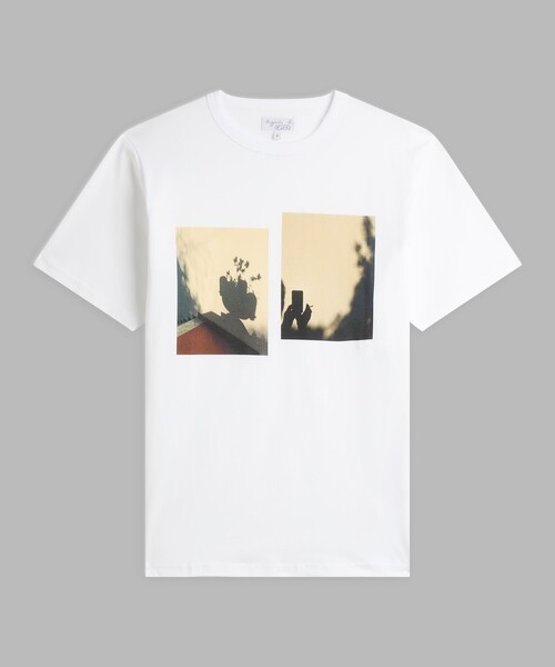 agnes b.(アニエスベー)の「コットン フォトプリント 半袖 Tシャツ "Photo ombres"(Tシャツ/カットソー・レディース・ホワイト・X-LARGE/MEDIUM/LARGE/SMALL)」の1枚目の写真