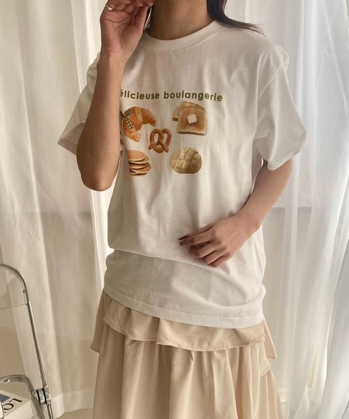 merrylatte（メリーラテ）の「『低身長用サイズあり』スイーツプリント半袖Tシャツ（Tシャツ/カットソー・レディース・ホワイト/A/B/C/D・SMALL/MEDIUM/X-SMALL）」の8枚目の写真