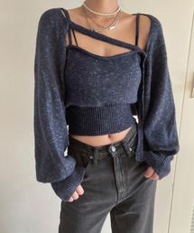 bustier bolero knit tops set
