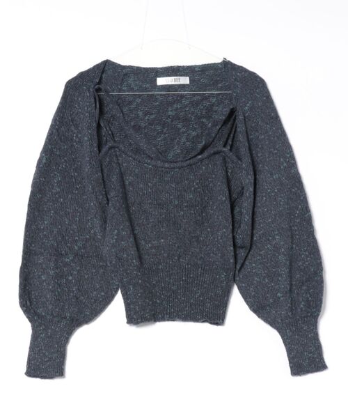 SUWDEE(スーディー)の「bustier bolero knit tops set(ニット/セーター・レディース・ネイビー・FREE)」の9枚目の写真