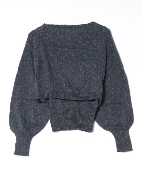 SUWDEE(スーディー)の「bustier bolero knit tops set(ニット/セーター・レディース・ネイビー・FREE)」の2枚目の写真