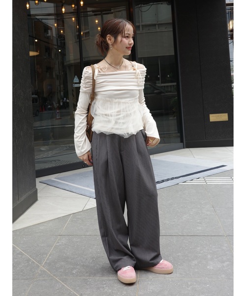JUMELLE（ジュメロ）の「stripe slacks（スラックス・レディース・グレー/ベージュ・MEDIUM/SMALL）」の10枚目の写真
