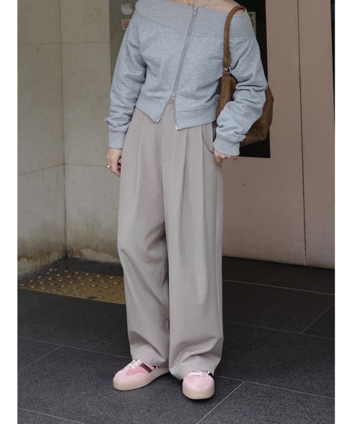 JUMELLE（ジュメロ）の「stripe slacks（スラックス・レディース・グレー/ベージュ・MEDIUM/SMALL）」の6枚目の写真