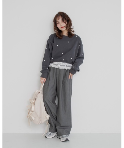 JUMELLE（ジュメロ）の「stripe slacks（スラックス・レディース・グレー/ベージュ・MEDIUM/SMALL）」の4枚目の写真