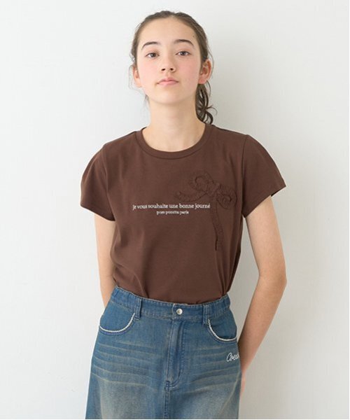 ギャザーリボンTシャツ