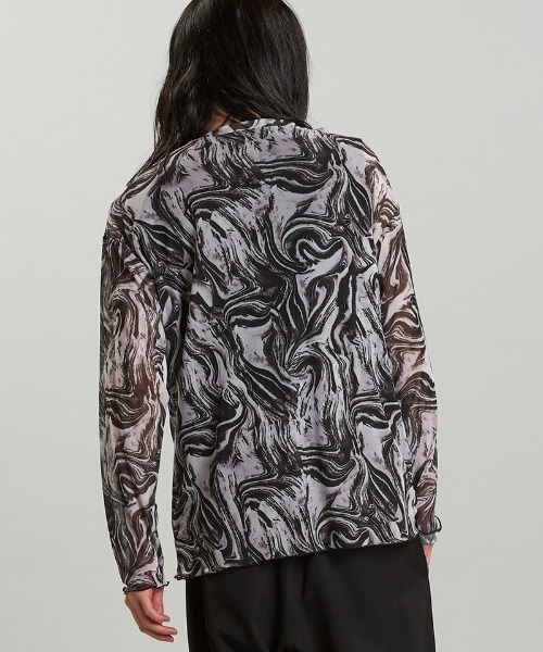 NO ID.(ノーアイディ)の「mlt5166-シアーBIG-PO プルオーバー(その他トップス・メンズ・F/B/P/ブラック・ONE SIZE)」の4枚目の写真