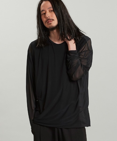 NO ID.(ノーアイディ)の「mlt5166-シアーBIG-PO プルオーバー(その他トップス・メンズ・F/B/P/ブラック・ONE SIZE)」の2枚目の写真
