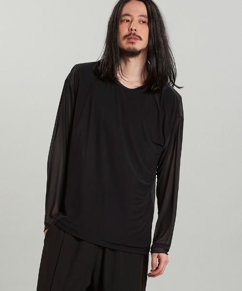 NO ID.(ノーアイディ)の「mlt5166-シアーBIG-PO プルオーバー(その他トップス・メンズ・F/B/P/ブラック・ONE SIZE)」の7枚目の写真